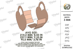 3D Mother's Day Bag Laser cut. Gift Bag SVG Product Image 2