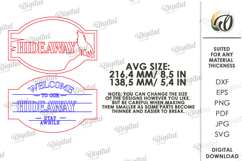 Personalized Country Sign Laser Cut. Welcome Sign SVG Product Image 2