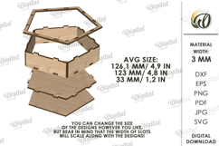 3D Stackable Box Laser Cut. Kitchen Food Storage Box SVG Product Image 2