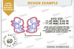 Valentine's Western Earrings Laser Cut. Cowboy Earrings SVG Product Image 2