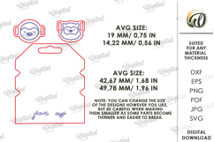 Matching Bracelets With A Holder Lasercut. Bracelet Card SVG Product Image 2