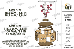 Wooden Floral Box Laser Cut. Storage Box With Flower SVG Product Image 2