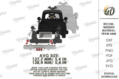 Halloween Layered Car Laser Cut. Standing Decor SVG Product Image 2