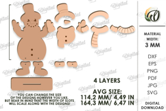 Christmas Character Laser Cut. Snowman SVG Product Image 2