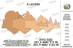 Nature Wall Art Laser Cut. Layered wall Decor SVG Product Image 2