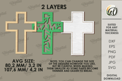 Christian Tiered Tray Decor Laser Cut. Religious Decor SVG Product Image 2