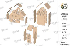 Christmas Village Light Stand Laser Cut. Christmas SVG Product Image 3