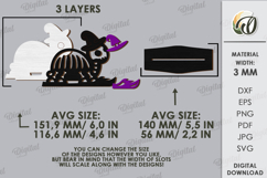 3D Halloween pet stand Laser Cut. Spooky Decor SVG. Turtle Product Image 2