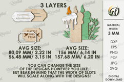 Christian Stand Decor Bundle Laser Cut. Christian Decoration Product Image 5