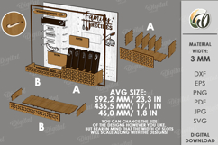 3D Weekly Menu Planner Laser Cut. Kitchen Organizer SVG Product Image 2