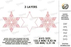 Gingerbread Star Christmas Ornament Laser Cut. Christmas SVG Product Image 2