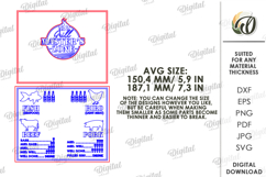3D BBQ timer magnet Laser Cut. Grill master's zone SVG Product Image 2