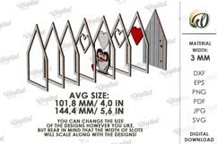 Valentine's Day Layered Mini SIgn Laser Cut. Stand Decor SVG Product Image 2