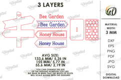 3D Bee Stand Laser Cut. Home Decor. Stand Decor SVG Product Image 2