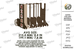 3D Movie Theater Night Lamp Lasercut. Night Light. Movie SVG Product Image 2
