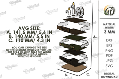3D Halloween Stand Laser Cut. Halloween Standing Decor SVG Product Image 2