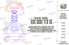 3D School Round Sign Lasercut. Welcome Back To Our Class SVG Product Image 2