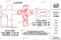 3D Christian Cross Laser Cut. Christian Stand Decor SVG Product Image 2