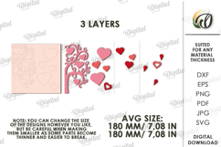 Valentine's Day Layered Wall Decor Laser Cut. Wall Decor SVG Product Image 2