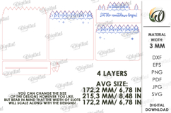 Advent Christmas Calendar Lasercut. Christmas Countdown SVG Product Image 2