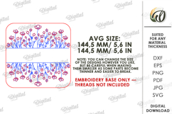 Floral Embroidery Sign Laser Cut. Embroidery Pattern SVG Product Image 2