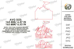 Travel Wall Decor Laser Cut. Wooden Travel Welcome Sign SVG Product Image 2