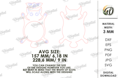 Wooden Animal Key Holder Laser Cut. Cat SVG Product Image 2