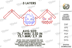 Halloween House Ornament Laser Cut. Hanging Ornament SVG Product Image 2