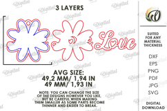 3D Mother's Day Keychain Laser Cut. Mother Keyring SVG Product Image 2