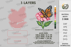 3D Bead Embroidery Stand Laser Cut. Beadwork SVG. Floral Product Image 2