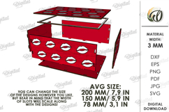 Valentine's Day Gift Box Laser Cut. Decorative Box SVG Product Image 2