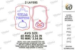 Halloween Wooden Tag Lasercut. Hello pumpkin SVG Product Image 2