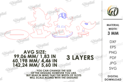 Christmas Stand Decor Laser Cut. Christmas Decor SVG Product Image 2