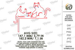 Funny Door Corner Laser Cut. Door Trim Corner. Cats SVG Product Image 2