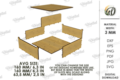 Wooden Decorative Box Lasercut . Storage Box With Dividers Product Image 2