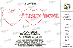 3D Heart Ornament Laser Cut. Valentine Decor SVG Product Image 2