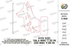 Dog Leash Holder Laser Cut. Dog Decor SVG Product Image 2