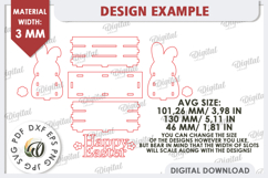 Easter Box Laser Cut. Easter Basket Decor. Bunny SVG Product Image 3