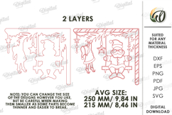 Christmas Mirror Decor Laser Cut. Christmas Decor SVG Product Image 2