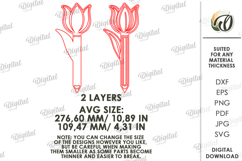 3D Teacher Pencil Flower Laser Cut. Teacher Gift SVG Product Image 2