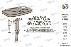 Portable Outdoor Table Laser Cut. Beer Holder Table SVG Product Image 2