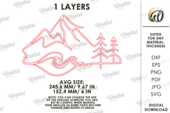 Nature Wall Art Laser Cut. Nature Scene. Wall Decor SVG Product Image 2