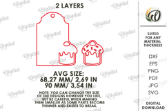 3D Easter Tag Laser Cut. Personalized Gift Tag SVG Product Image 2