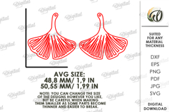 Boho Drop Earrings Laser Cut. Dangle Earrings SVG Product Image 2