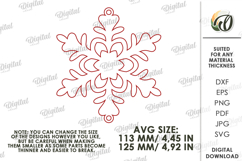 Snowflake Ornament Laser Cut. Christmas Decor SVG Product Image 2