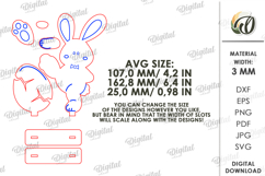 3D Easter Bunny Laser Cut. Easter Stand Decor SVG Product Image 2