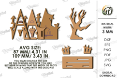 Halloween House Laser Cut. Stand decor SVG Product Image 2