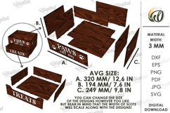 3D Pet Treats Storage Box Laser Cut. Pet Treat Holder SVG Product Image 2