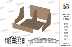 Home Organizer Laser Cut. Storage Box SVG Product Image 2