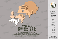 Naughty Cat on shelf Round Sign Laser Cut. Wall Decor SVG Product Image 2